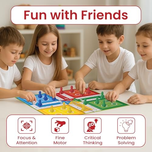 RATNA'S Classic Strategy Game Little Snakes and Ladders with Ludo 2 In 1 for Young Businessman (Multicolour),5 years and up - Image 4