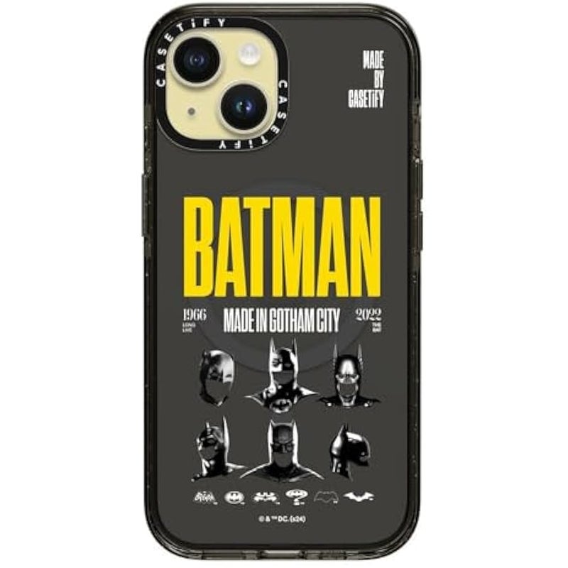Casetify Impact iPhone 15 Case 【Batman Co-Lab / 4X Military Grade Drop Tested / 8.2ft Drop Protection/Compatible with Magsafe】 - Made in Gotham City - Clear Black - Image 2