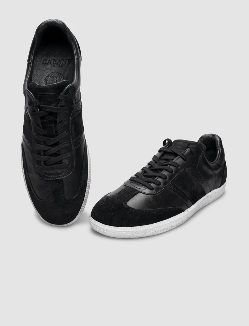 Cabani Leather Black Lace-Up Men's Sneaker