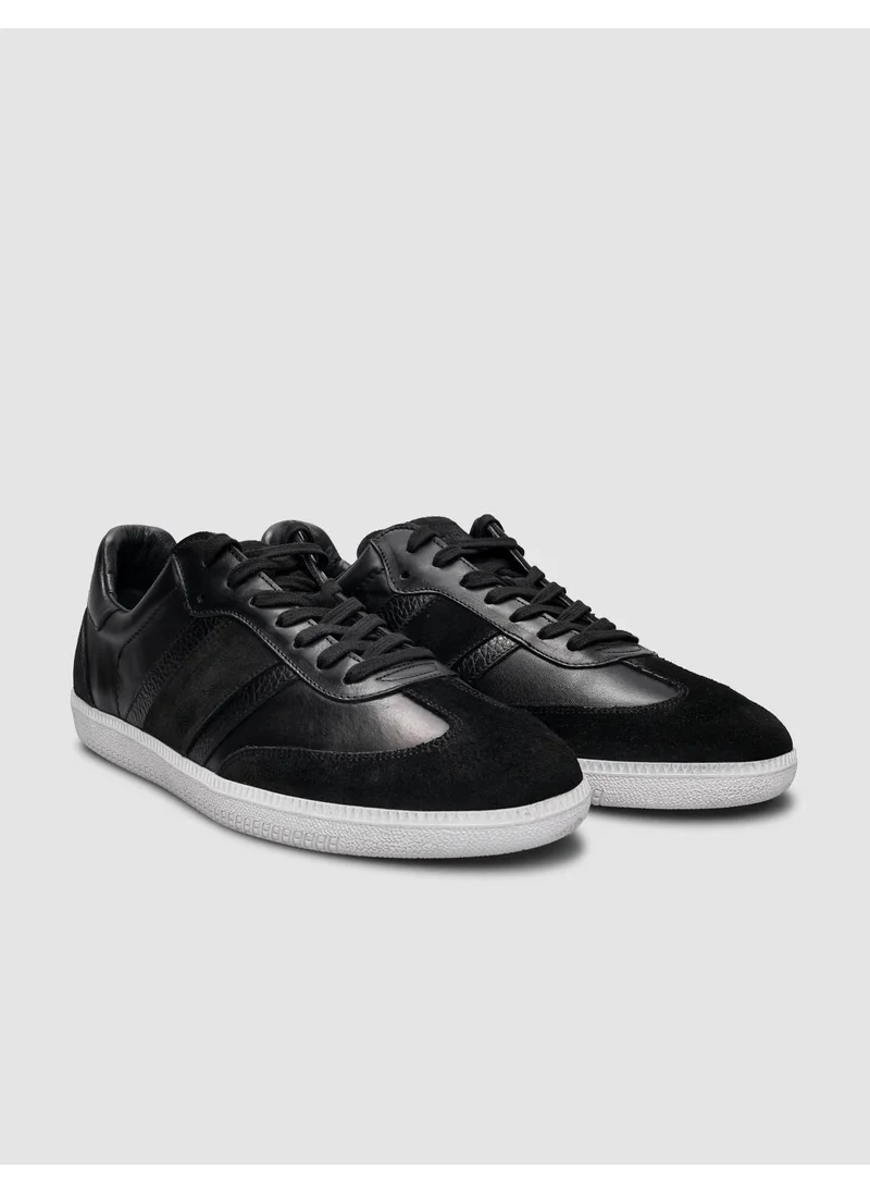 Cabani Leather Black Lace-Up Men's Sneaker