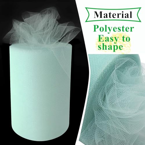 Filloxy Net Fabric Cloth for Multi Decoration, Parties, Festival, Costumes, Gift Packing, Party, Backdrop Material mandap, Pooja Background Ribbon Wedding Decoration, 58" Width (Aqua Green, 10 Meter) - Image 4