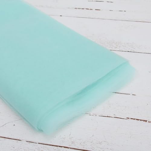 Filloxy Net Fabric Cloth for Multi Decoration, Parties, Festival, Costumes, Gift Packing, Party, Backdrop Material mandap, Pooja Background Ribbon Wedding Decoration, 58" Width (Aqua Green, 10 Meter) - Image 2