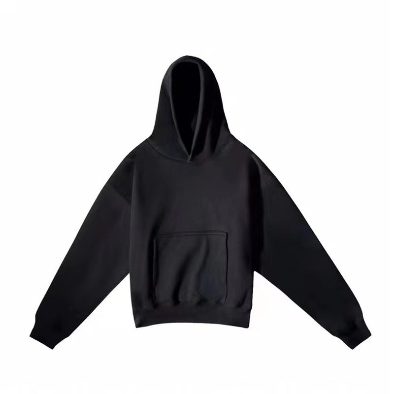 Generic Kanye Heavyweight Fleece Hoodie Blue Streetwear Black
