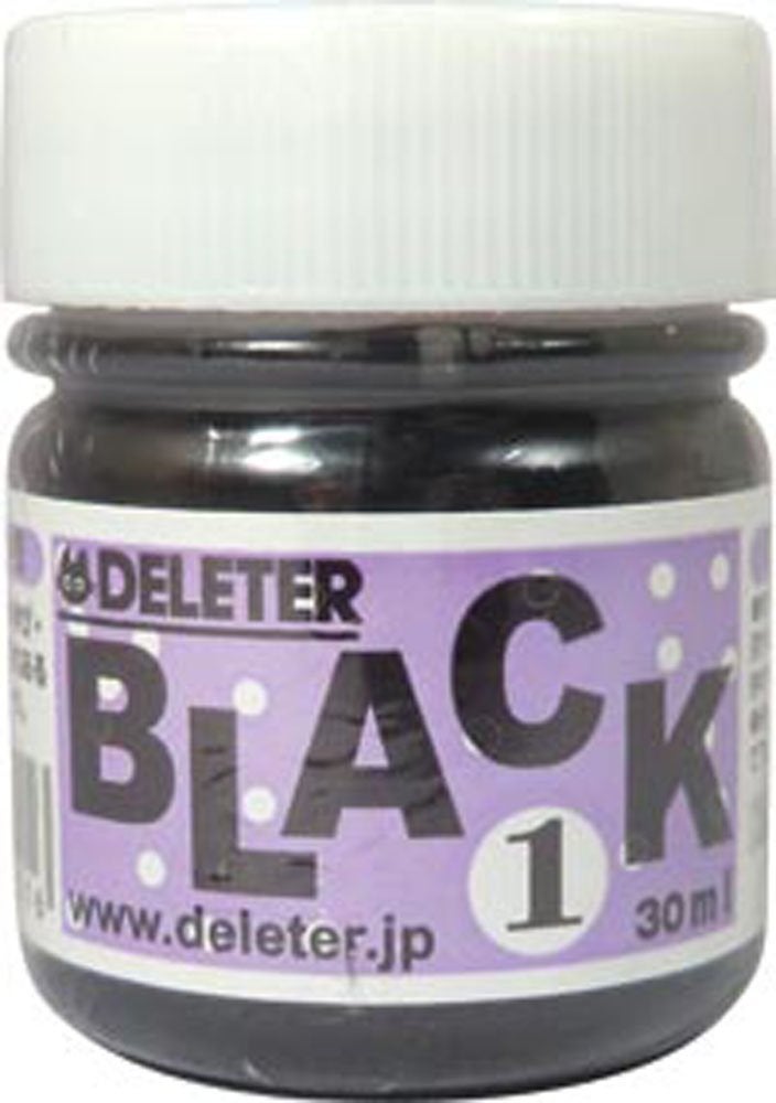 Deleter Manga Ink, Black 1, Basic Black Ink for dip pen & brush, Semi-gloss finish, 30ml/bottle, 1 Bottle (341-0001) - Image 1