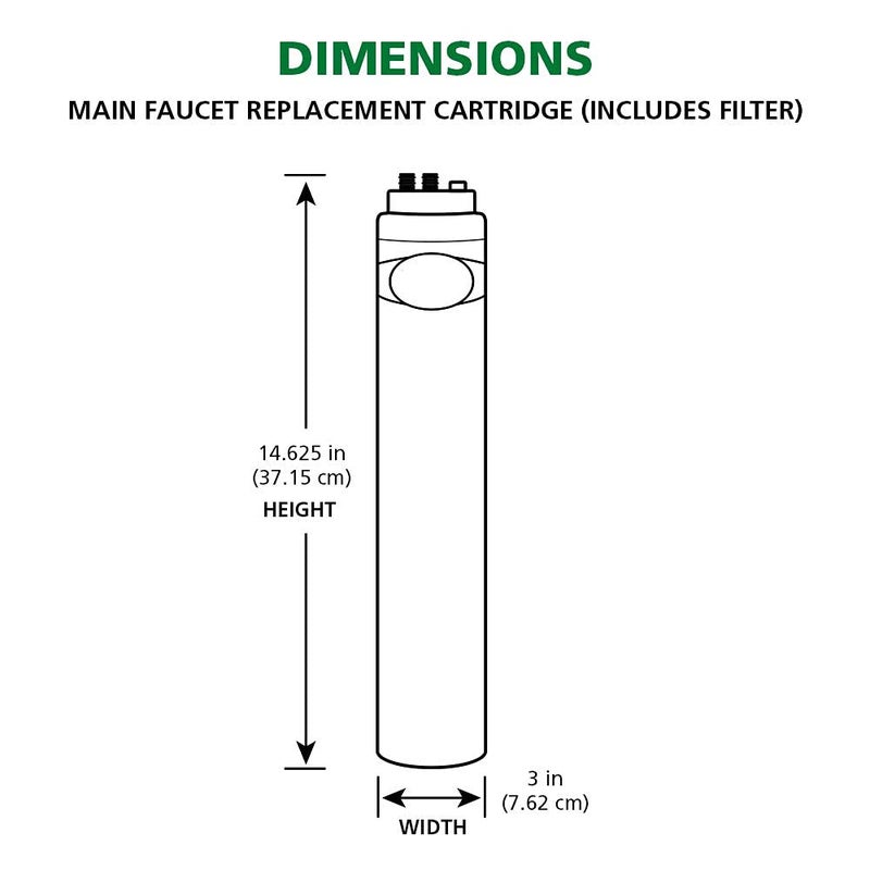 AO Smith Basic Direct Connect Under Sink Replacement Filter For AO-MF System - Carbon Block Filter Reduces Up To 99% Of 9 Harmful Contaminants - AO-MF-R - Image 3