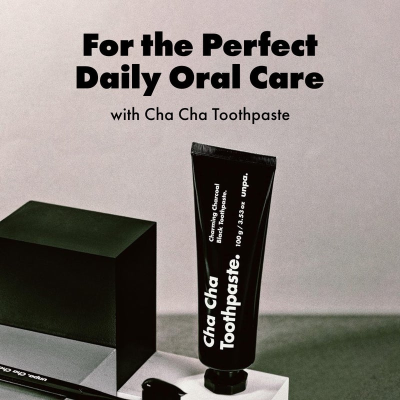 unpa [unpa.] Cha Cha Toothpaste : All-Natural Organic Charcoal Teeth Strengthening Toothpaste for Minty Fresh Breath, 100g - Image 5