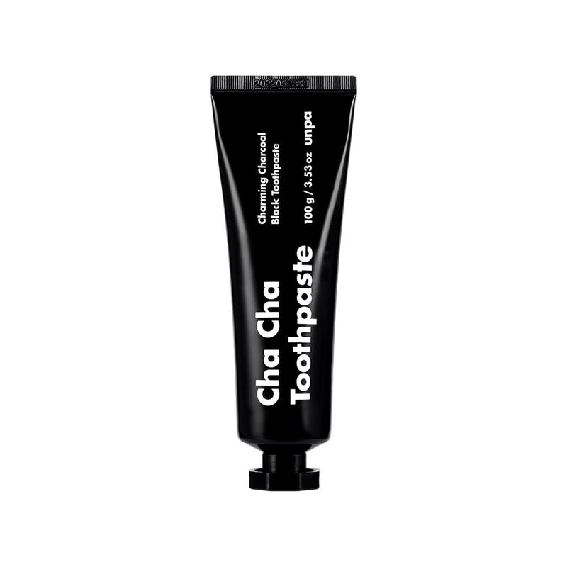 unpa [unpa.] Cha Cha Toothpaste : All-Natural Organic Charcoal Teeth Strengthening Toothpaste for Minty Fresh Breath, 100g - Image 1