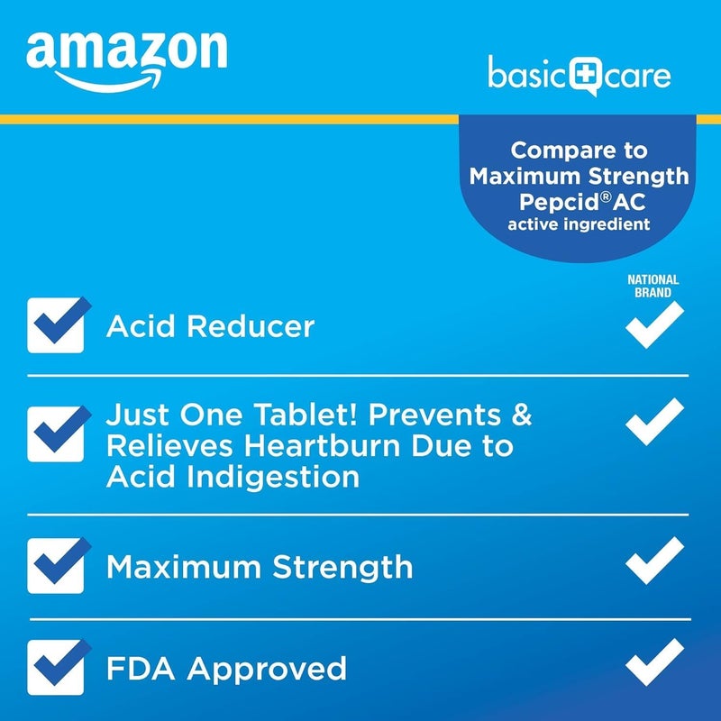 Care Maximum Strength Famotidine Tablets Acid Reducer for Heartburn Relief 20 mg 400 Count Pack - Image 2