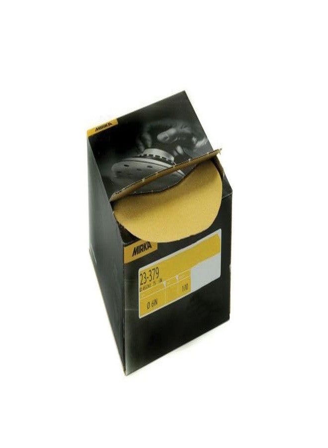 Mirka 23-379-180 6" No-Hole 180 Grit Adhesive Sanding Discs - 100 Pack - Image 2