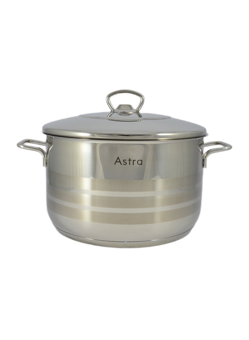 Astra Casserole - 8 Liter Capacity -18/10 Cr-Ni Stainless Steel 26X15Cm - Silver - Image 1