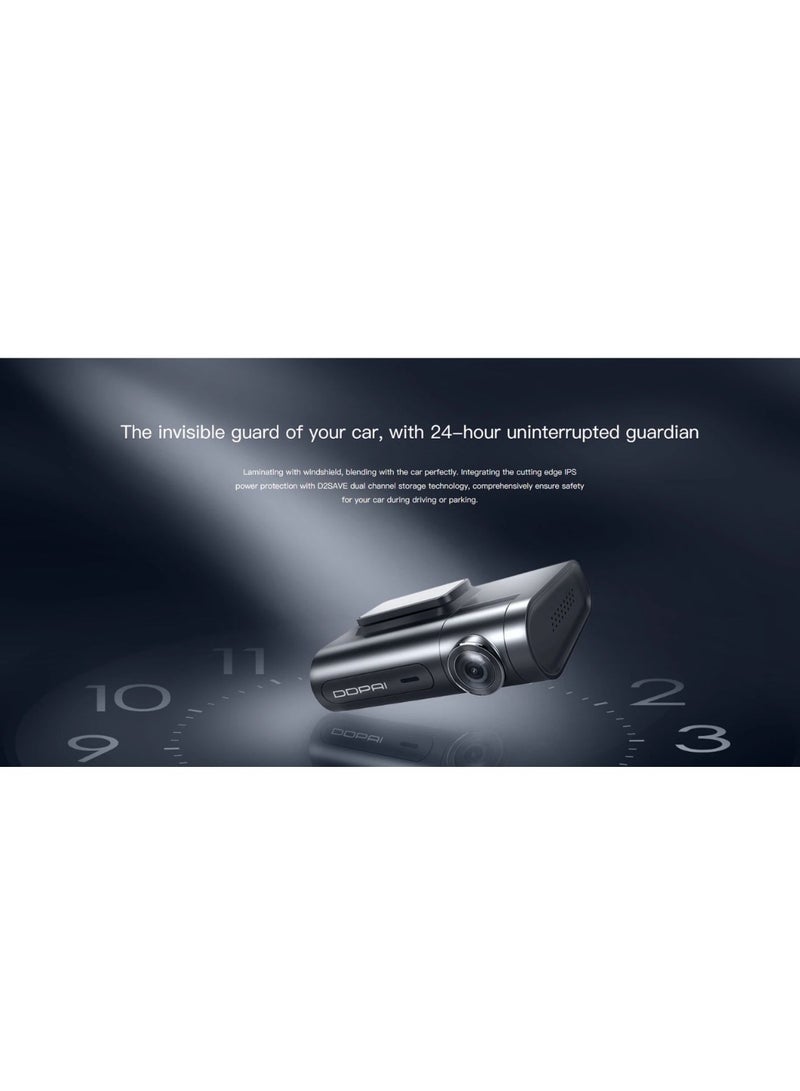 DDPAI X2S Pro 4G Dual Dash Cam with GPS, Remote Live View & Tracking, 2K Front + 1080P Rear Recording, Parking Surveillance Mode, G-Sensor, WiFi App Control & Cloud Storage – Black - Image 5