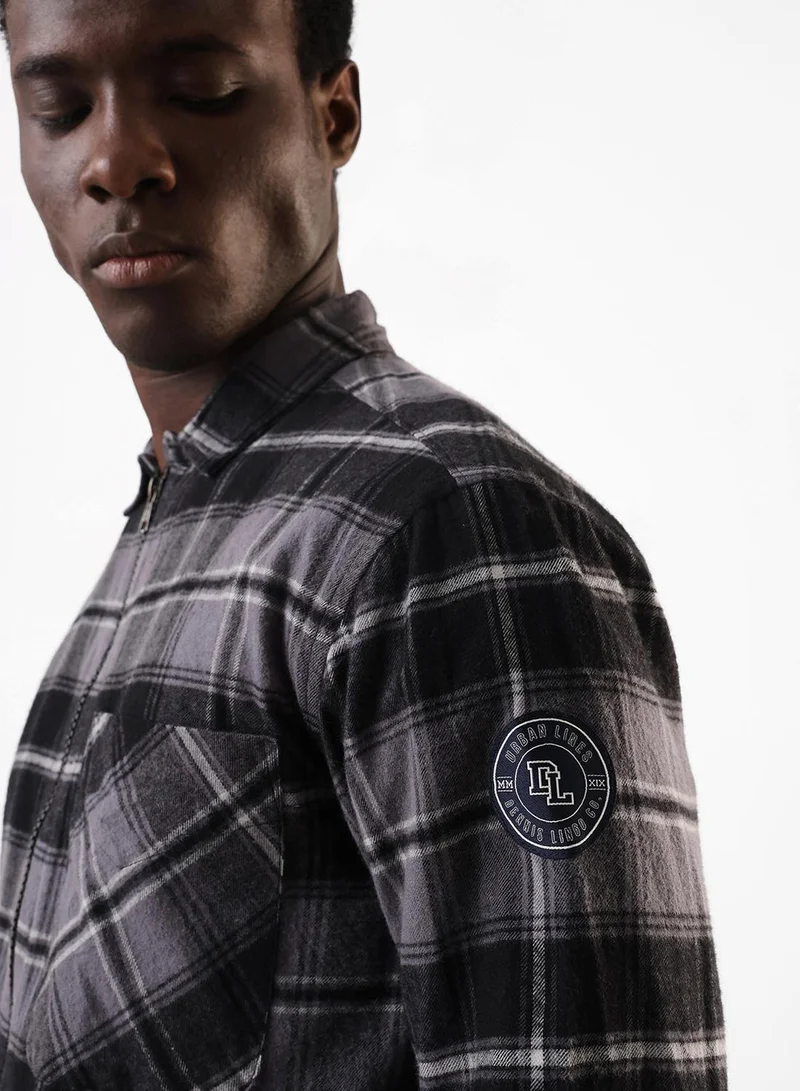 Men's Black 100% Cotton Casual Button Down Relaxed Shirt