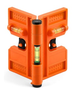 SYOSI Magnetic Post Level, Folding Magnetic Post Level with Elastic Loop, Foldable Spirit Level Square for Hands-free Work, 1 Pcs  - Image 1