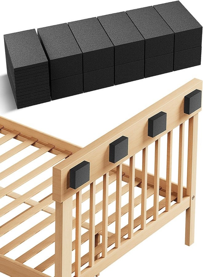 Serplex® 20Pcs EVA Furniture Wall Protectors Black Headboard Stopper for Wall Compatible with Furniture Protector Pads 10Pcs EVA Foam Pad 10Pcs Felt Pads Bed Chair Sofa Cabinet Bumper Black - Image 1