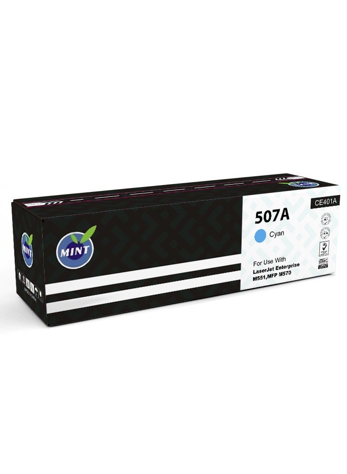 Mint Mint LaserJet 507A-CE401A Blue Toner Compatible with LaserJet Pro 500 Color Printers MFP M570dn, M551n, M551xh, MFP M575dn, MFP M575f, MFP M575c - Image 2