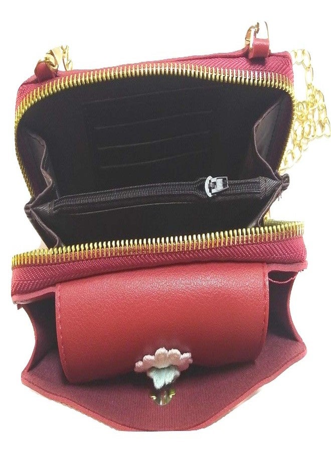Dreamtrue Marron Color Sling Clutch for Girls/Womens with Mobile Pocket - Image 3