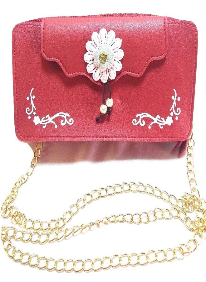Dreamtrue Marron Color Sling Clutch for Girls/Womens with Mobile Pocket - Image 1