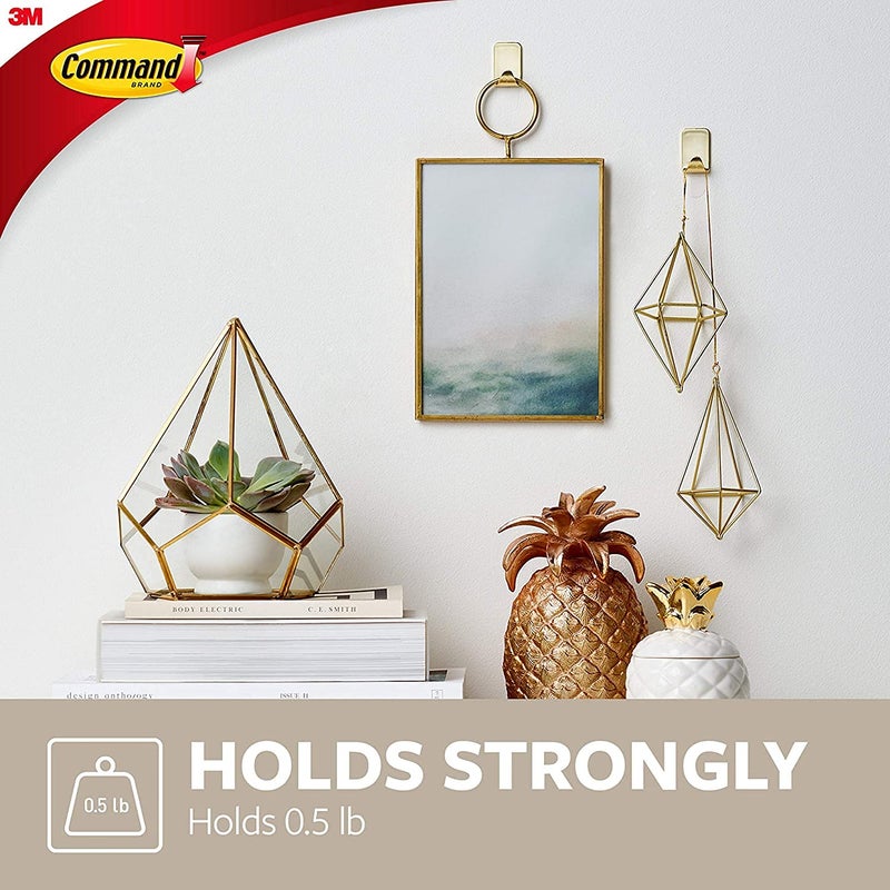 Command Medium Designer Hooks, Brushed Nickel, 3-Hooks, 6-Strips, Decorate Damage-Free - Image 5