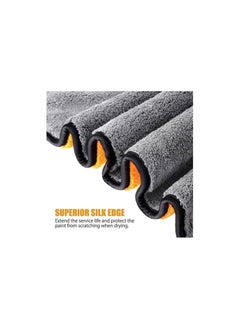 Haidue Car Towel Microfiber Cleaning Cloth Pack of 3 with Washing Sponge- Multipurpose Towel for Washing Drying Dusting  - Image 4