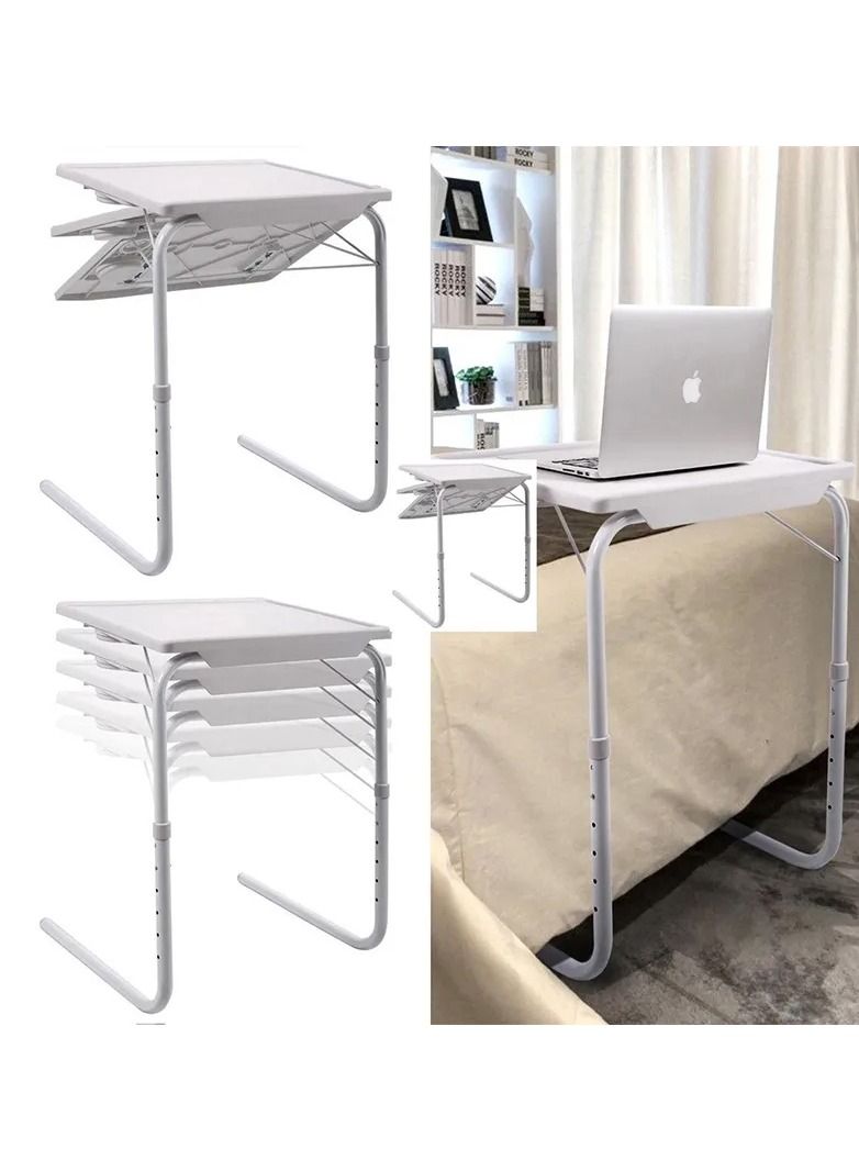 Table Mate Foldable Portable Multi-purpose Laptop Table White - Image 2