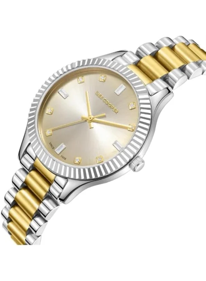 لي كوبر LEE COOPER Women Analog Champagne Dial Watch - LC08079.230