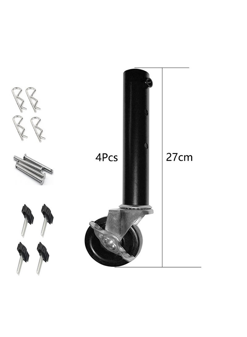 Heavy Duty Table Leg Caster Extender Extension Folding Table Wheel Adjustable Metal Table Leg Extender 27cm with Wheels - Image 4