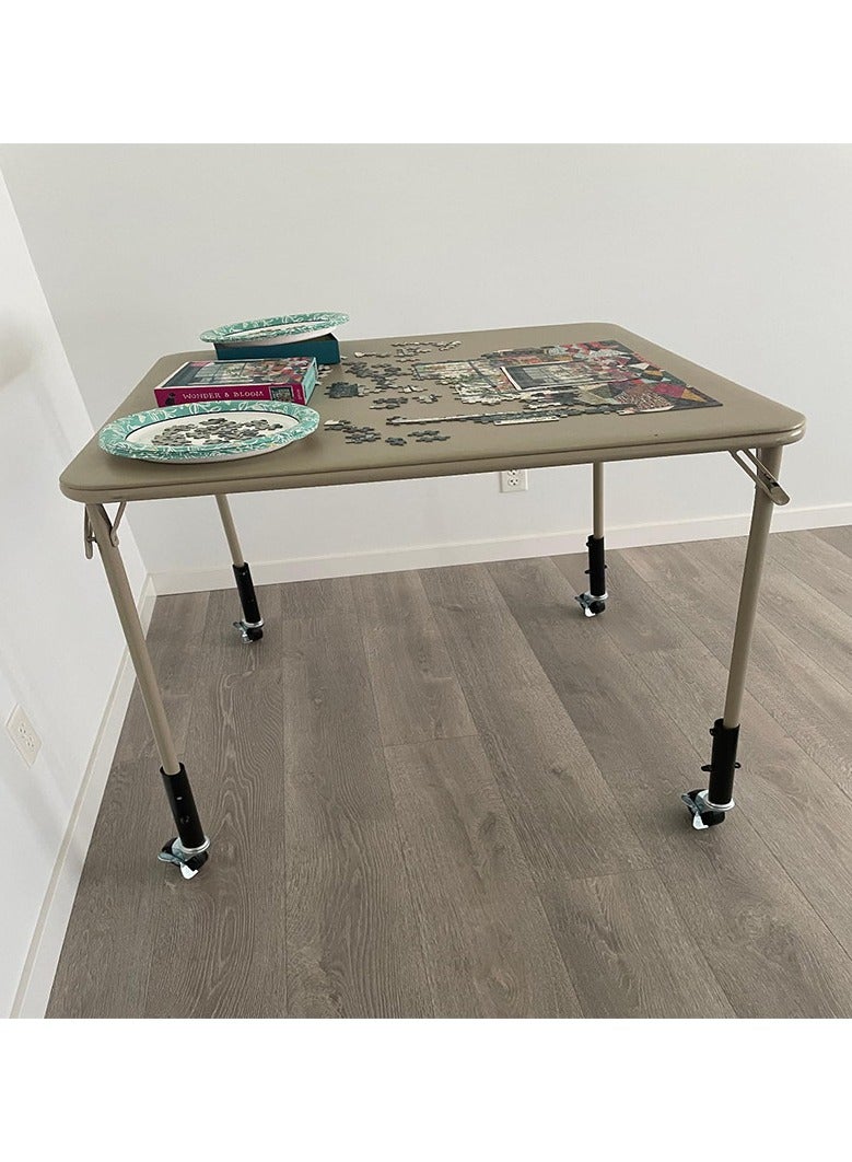 Heavy Duty Table Leg Caster Extender Extension Folding Table Wheel Adjustable Metal Table Leg Extender 27cm with Wheels - Image 3
