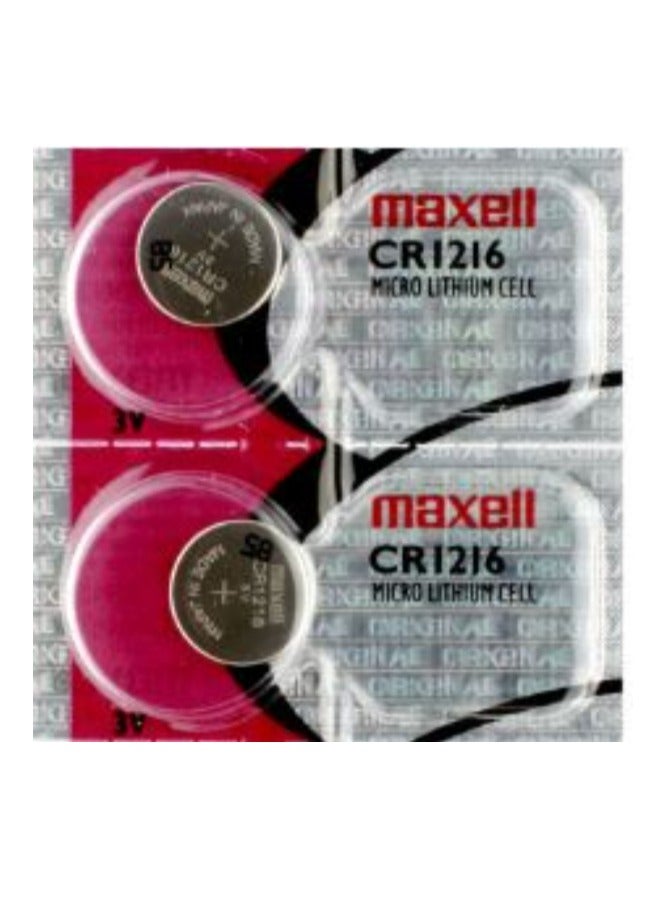 ماكسل قطعتان من بطاريات ليثيوم ماكسيل CR1216 يابانية 3 فولت