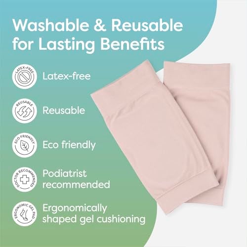 ZenToes Achilles Tendon Support Sleeve, Padded Compression Sleeve for Achilles Tendonitis Relief & Haglunds Heel, Washable Padded Socks & Heel Protectors for Bursitis Relief, 1 Pair - Image 5