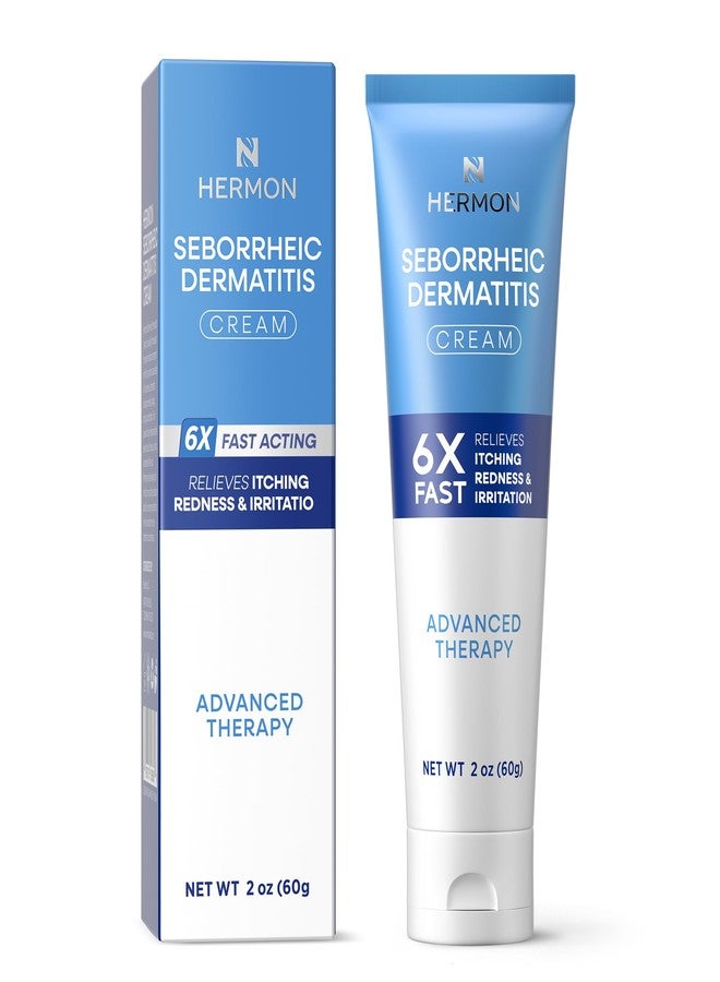 Hermon Seborrheic Dermatitis Scalp Treatment Cream: Soothing Itching Redness Scaling of Seborrheic Dermatitis - Fast-Acting Anti-Itch Ointment for Scalp Face Chest and Body for Men and Women 1 Pack - Image 1