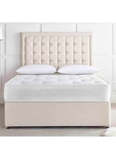 Bed and Mattress Home Lunar Glow Tufted Upholstered Queen Size ( 150 X 190 ) Off White Color Bed 