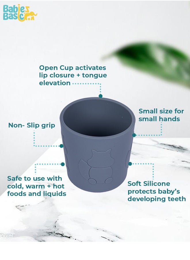 Babies Basic Silicone Trainer Cup For Babies/Kids, Bpa Free, Grey  - Image 2