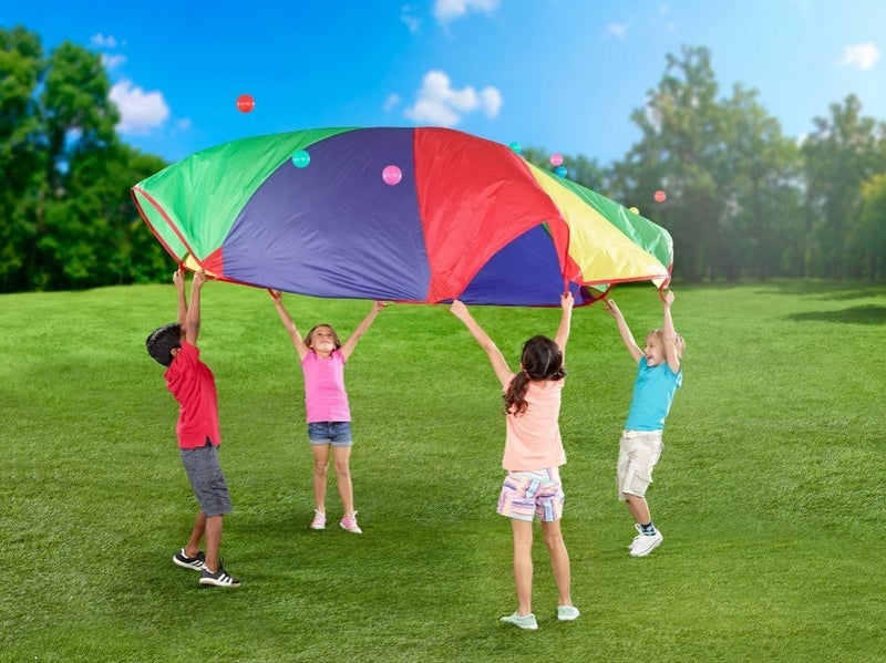 POCO DIVO 12-Foot Play Parachute Kids Canopy Children Wind Tent with 8 Handles - Image 1