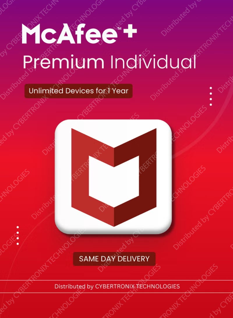 McAfee+ Premium Individual | Unlimited Devices for 1 Year | Digital License | SAME DAY DELIVERY