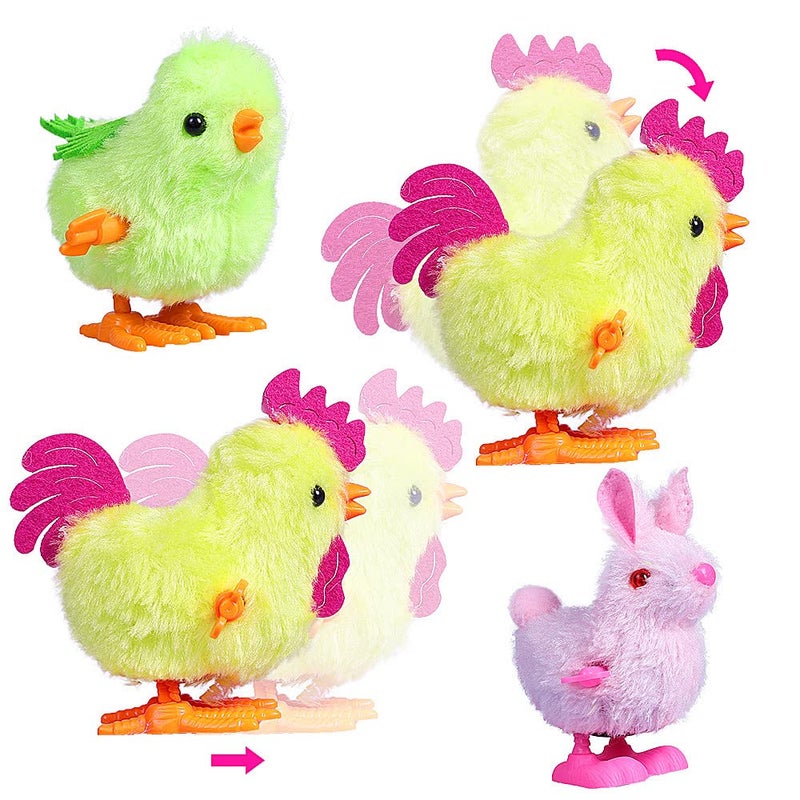 Max Fun 12Pcs Easter Wind Up Toys Easter Basket Stuffers Chicks Bunny Assortments for Easter Party Favors Easter Basket Fillers Easter Egg Hunt Easter Toys for Kids Ages 4-8 - Image 3