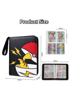 Arabest 4 Pocket Pokemon Card Sleeves, 400 Pockets Binder Card Holder , Portable Card Collector Album with 50 Removable Sheets Compatible with Pokemon Card for Boys Girls  - Image 5