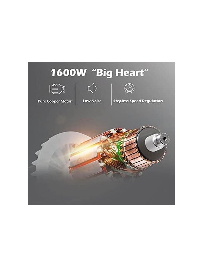 ECVV 1600W Reciprocating Saw Corded Sabre Saw with 2pcs Saw Blades 4/5" Stroke Length 2700RPM Variable Speeds Tool-free Blade Change for Wood & Metal Cutting - Image 4