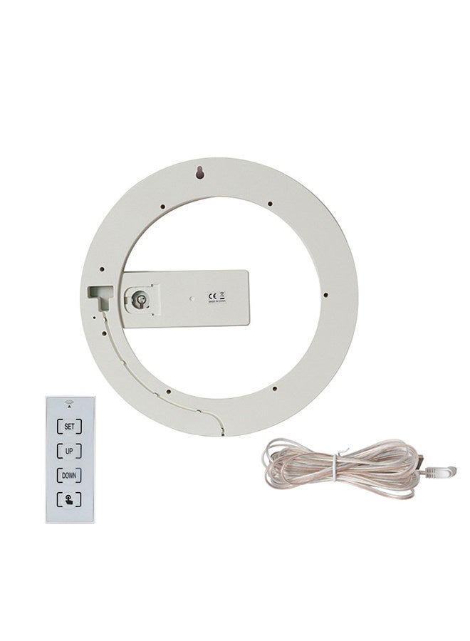 LED Mirror Hollow Wall Clock with Remote Control Round Digital Alarm Clock Wall Decoration Light 7 Colors Nightlight  - Image 3