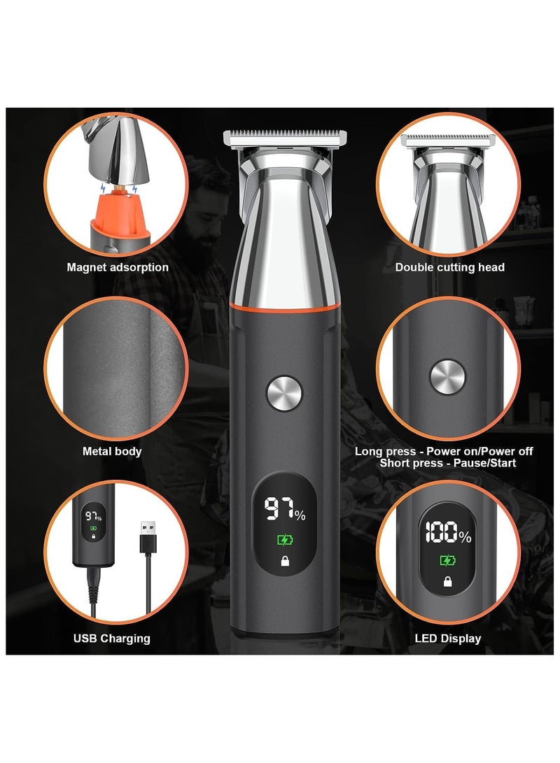 Telfun Beard Trimmer for Men, Electric Razor IPX7 Waterproof Beard Trimming Kit with Mustache Nose Ear Body Facial, Shaving Kit for Cordless Hair Trimmer, Hair Clippers, Gifts for Men - Image 3