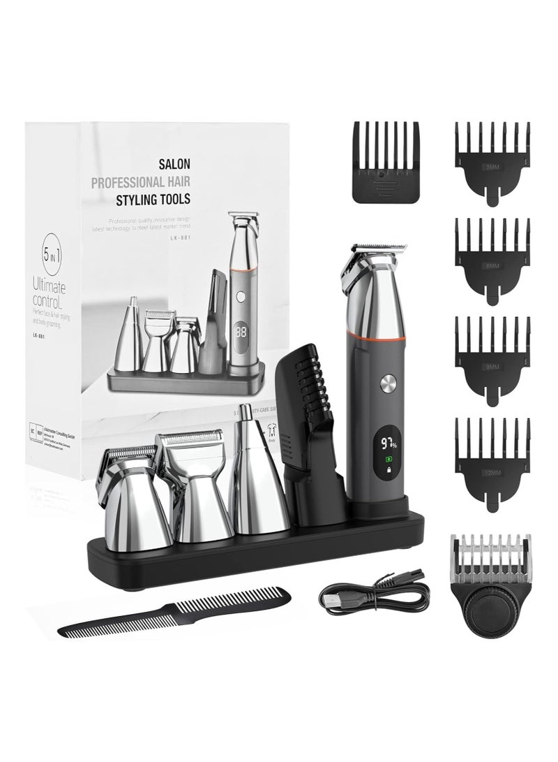 Telfun Beard Trimmer for Men, Electric Razor IPX7 Waterproof Beard Trimming Kit with Mustache Nose Ear Body Facial, Shaving Kit for Cordless Hair Trimmer, Hair Clippers, Gifts for Men - Image 1