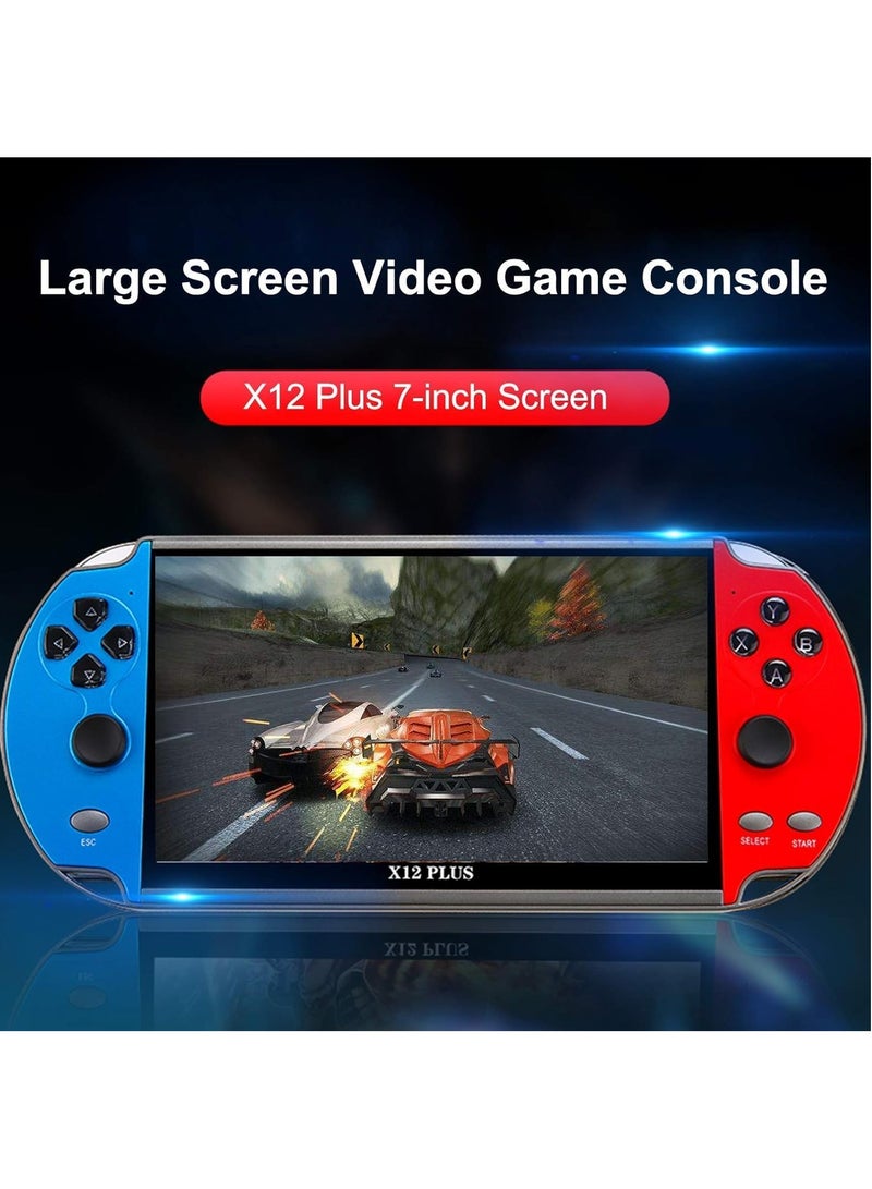 SMARTX X12 Plus 7-Inch Handheld Retro Game Console – 16GB Portable Gaming Device with Dual Joysticks, AV Output, TF Card Support, Multimedia Player, and 3000 Built-in Classic Games - Image 2