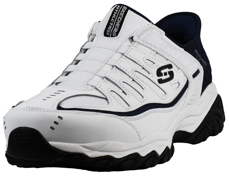 SKECHERS حذاء سكيشرز للرجال بعد الاحتراق M. Fit Grill Captain سهل الارتداء أبيض/أزرق Navy - Image 1