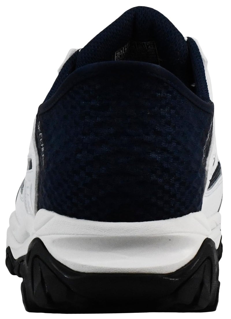 SKECHERS حذاء سكيشرز للرجال بعد الاحتراق M. Fit Grill Captain سهل الارتداء أبيض/أزرق Navy - Image 3