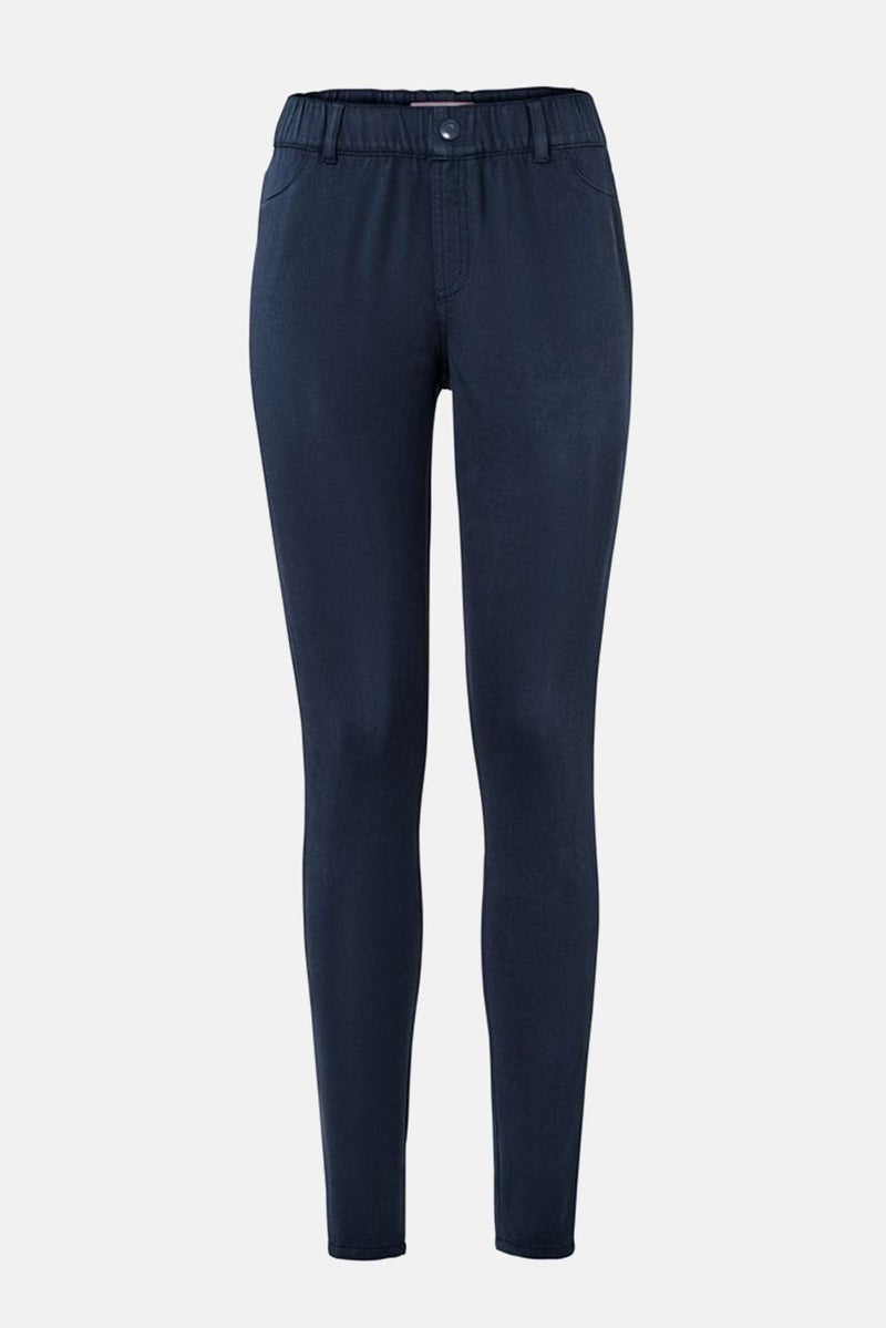 Tchibo Women Slim Fit Solid Stretchable Jeggings, Navy  - Image 2