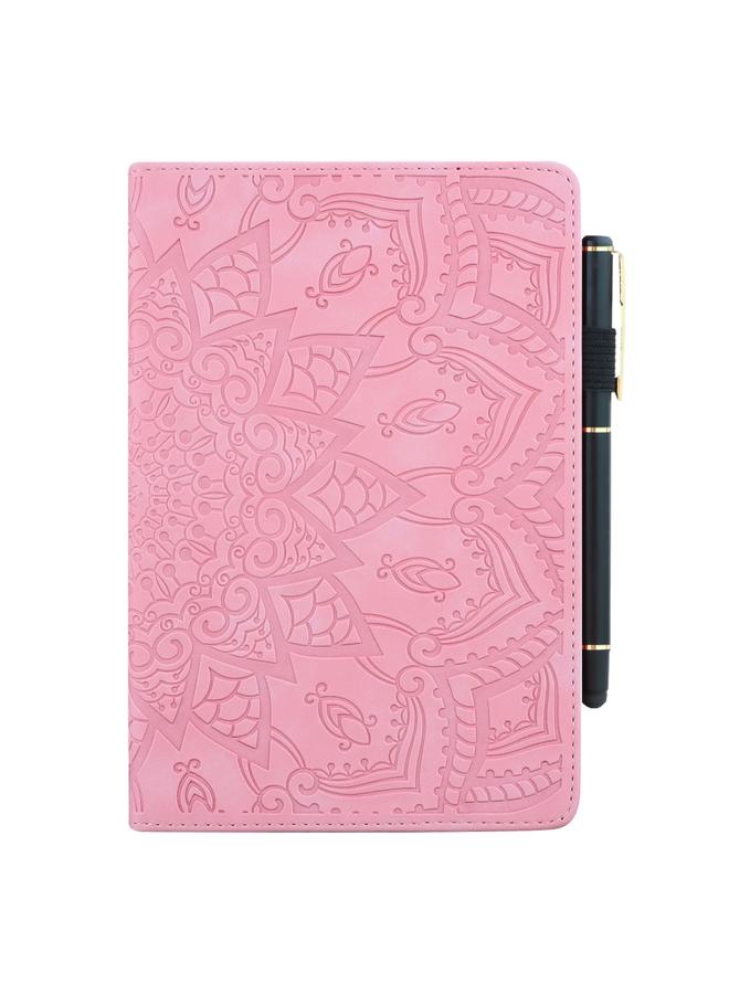 Zaboon Case For Galaxy Tab A 10.5 T590 / T595 Calf Pattern Double Folding Design Embossed Leather Case with Holder & Card Slots & Pen Slot & Elastic Band - Image 2