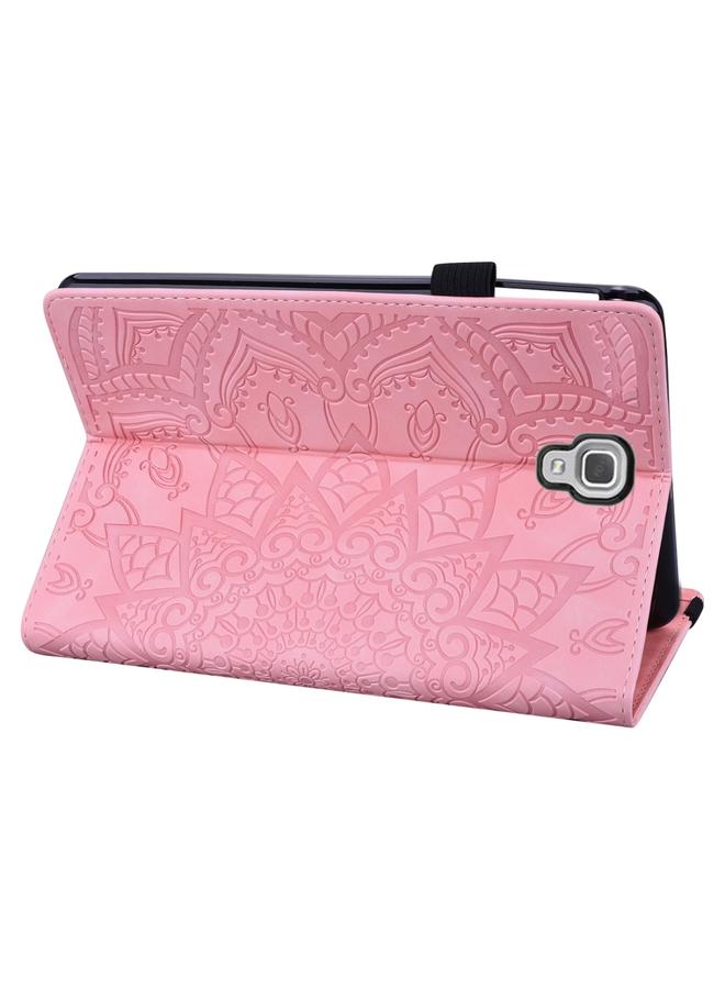 Zaboon Case For Galaxy Tab A 10.5 T590 / T595 Calf Pattern Double Folding Design Embossed Leather Case with Holder & Card Slots & Pen Slot & Elastic Band - Image 4