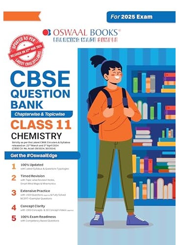Oswaal Cbse Question Bank Class 11 Chemistry Chapterwise And Topicwise Solved Papers For 2025 Exams