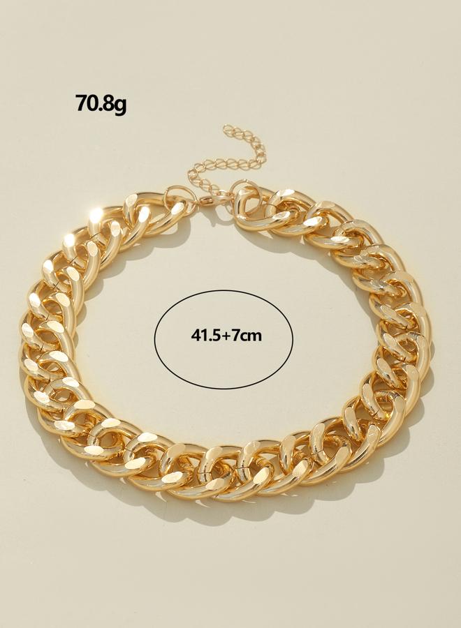 Take Two Gold Chunky Chain Link Necklace - Image 4