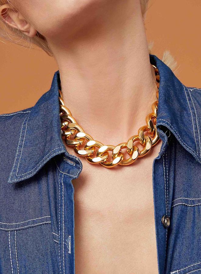 Take Two Gold Chunky Chain Link Necklace - Image 1