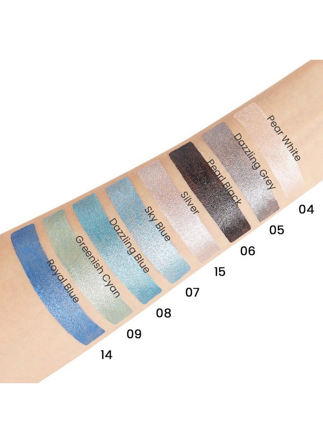 AMY'S DIARY - AMY'S DIARY Eyeshadow Pencil Cream Stick 4Pcs Set, Eye Eyeshadow Waterproof Pearl White Black Grey Silver Shimmer Metallic Eyeshadow Crayon Stick Sombras En Crema Para Ojos (Set01) - Image 1